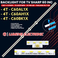 SHARP 60 INCH TV BACKLIGHT 4T-C60AL1X 4T-C60AH1X 4T-C60BK1X CRH-BV604014EMC1804841_R/L_REV1.0 BL LED
