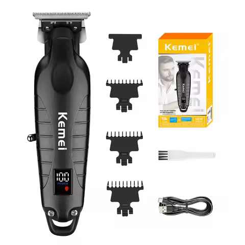 Kemei 2293 Hair Cutting Machine Professional Lcd Men's Trimmer Hair Type C Kemei Trimmer 2293 Zero G
