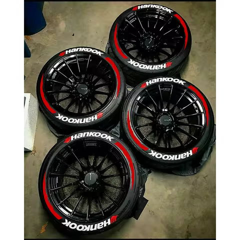 Permanent Tire Lettering Sticker HANKOOK 1.38'' For 15''-24'' Car Wheel Stickers 3D PVC Lettering Ti