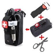 Outdoor travel first aid kit, tourniquet, EDC tool set, essential camping and hiking survival kit
