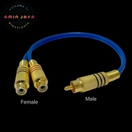 RCA splitter cable RCA jack male to dual female