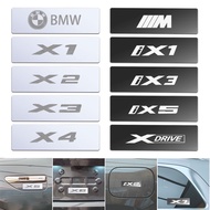 4 Pcs Mirror Metal Car Logo Stickers Label 3D Badge Decoration Label Car Modification Accessories for Bmw 3 Series 5 Series X5 X3 X1 2 Series 1 Series 4 Series X4