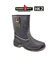 HammerKings HK2 15004 High Cut Pull Up Black Safety Shoes Kasut Keselamatan Kasut Kerja Hitam Worki