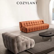 Cozylant Cosmo Fabric Sofa / 1 Seater Sofa / 3 Seater Sofa / White Orange Colour / Modular / Italian Modern Minimalist