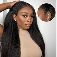 1 ชิ้น Yaki Straight Hair Upgrade 13x6 Max Three-Go™ วิกผมไร้กาวพร้อมเชือกรูด ผมมนุษย์ 100% - ลูกไม้