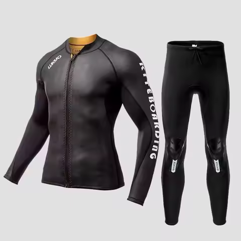 Men's 2/3mm Diving Wetsuit Jackets Pants Long Sleeve Diving Suit Scuba Jump Surfing Snorkeling Wetsu