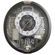 100% Original Seiko Melodies in Motion Wall Clock QXM366S Musical Analog Metallic Silver Home Decoration