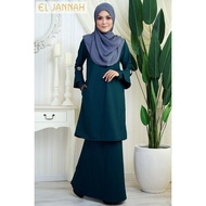 SALE EL JANNAH BAJU KURUNG PLAIN TURQUOISE | BAJU KURUNG BRIDESMAID