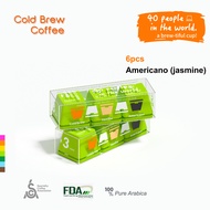 "40 People in the World"instant coffee, F5 cold brew coffee Americano jasmine 6pcs