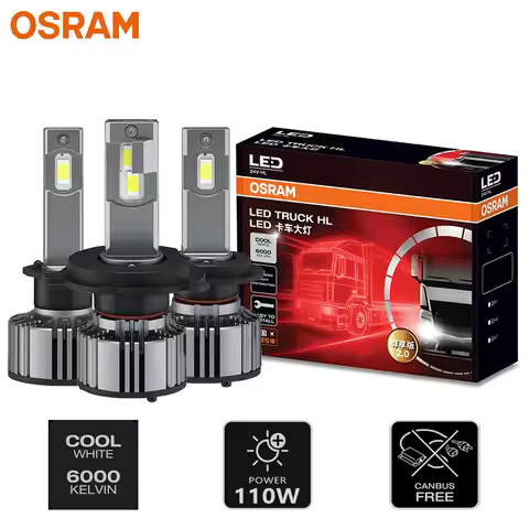 OSRAM 24V LED ZX2.0 Truck Headlight H1 H4 H7 110W 8000LM Super Power Light 6000K Cool White Upgrade