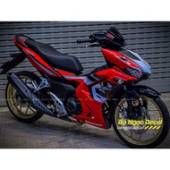 Zin HRC red and black sticker 2023 winner x v3 v4 car sticker HRC color white mask 3-layer removable