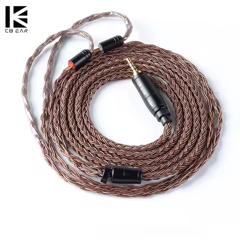 KBEAR 16 Core Pure Copper Earphone Cable 2PIN/MMCX/QDC Earbuds Connector Use For KZ EDX ZSN PRO BLON
