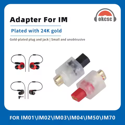 OKCSC Earphone Adapter IM Male to MMCX QDC Female HiFi IEM Audio Converter for Audio-Technica IM01/I