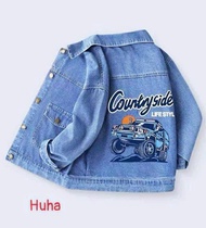 [Hoàn tiền 6%] Áo khoác bò/ jeans cá tính cho bé trai/ bé gái 7-45kg
