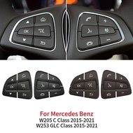 For Mercedes W205 W253 Car Steering Wheel Multifunction Control Buttons Cover For Benz C GLC Class C
