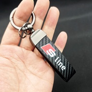 Carbon Leather Luxury Car Keychain For Audi A3 A4 A5 A6 A1 A2 Q2 Q3 Q4 Q5 Q7 S3 S4 S5 S6 S7 TT RS 3