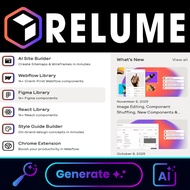 RELUME AI PREMIUM WEBSITE BUILDER ACCESS INSTANT SITEMAP WIREFRAME GENERATOR FOR FIGMA WEBFLOW REACT