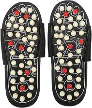 Magnet Therapy Massage Shoes Reflexology Acupressure Blood Activating Health Massage Slippers(44-45-Rotating Dots)