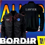 Lawyer embroidered jacket LAWYER bomber jacket LAWYER jacket lawyer work jacket LAWYER uniform jacke