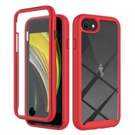 iPhone SE 2020 / iPhone SE 2022 Case RUILEAN Built-in Screen Protector Full Body Rugged Shockproof C