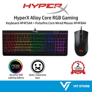 Tetikus Gaming HyperX Pulsefire Core Hitam 4P4F8AA + Set Papan Kekunci Gaming RGB 4P4F5AA HyperX Alo