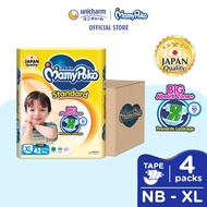 [Bundle of 4] MamyPoko Standard Tape Baby Diapers NB50/ S78/ M66/ L54/ XL42