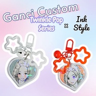 Riyuselstore - Twinkle Pop x Ink Keychain Custom Acrylic Keychain Manual Picture Holographic Premium