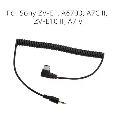 AODELAN S10 Remote Shutter Release Cable Connecting Cord Cable 2.5mm to USB-C For Sony ZV-E1, A6700,