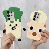 Cute Cartoon Garlic Onion 3D Phone Case For Huawei honor 50 60 70 X6 X8 X9 Y9s Y9 Y9Prime Y61 2019 Nova 7i 3i 5T P50 P40 P30 Pro Silicone Protective Soft Cover