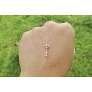 CLOVER KEY NECKLACE 18K YELLOW GOLD/ 18K NECKLACE