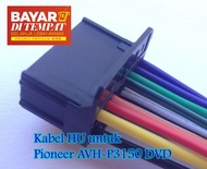 Kabel Soket Head Unit Pioneer utk Pasang HU Pioneer AVH-P3150DVD Dobel DIN AVH P3150DVD Socket 2 DIN