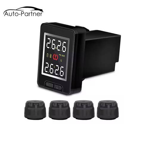U912 TPMS Wireless Auto Car Tire Pressure Monitoring System with 4 External Sensors LCD Monitor For