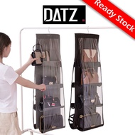 [Datz] 6 Pockets Bag Hanging Handbag Organizer Cupboard Closet Hanger 橱柜收纳挂袋 Tempat Simpanan Beg Alm