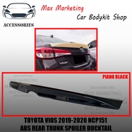 TOYOTA VIOS NCP151 2019-2020 ABS REAR TRUNK SPOILER DUCKTAIL ABS SKIRT LIP BODYKIT(BLACK)