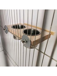 鳥籠用鳥食杯子,掛式鸚鵡餵食器,附有鳥棒,適用於小鸚鵡等,易安裝