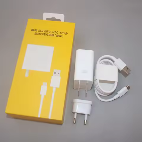 New Realme GT 6 6T Neo6 120W Charger SuperVOOC Fast Charging Power Adapter 12A Type C Cable For Real