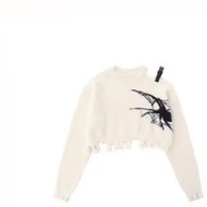 Hanlu เสื้อสเวตเตอร์คู่ลายแมงมุมเสื้อสเวตเตอร์ขนสัตว์ให้ความอบอุ่นเหมือนขนมิงค์