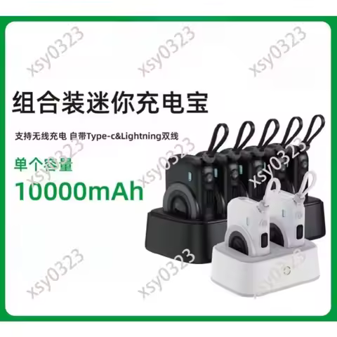 22.5W Super Fast Charging Power Bank 10000mAh Portable Mini Mobile Power Bank Combo Set