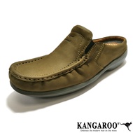 KANGAROO men leather causal slip on half shoes|kasut kulit lelaki separuh bungkus KANGAROO