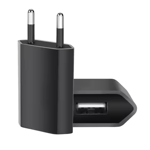 1/5Pc Black Universal 5W EU Plug Travel USB Wall Charger 5V/1A Rapid Charging For iPhone 6S 7 8 Plus