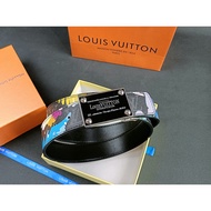 leather(With Packaging Box) 3.8CM  Suitable for Both Men and Women. LV Belt, Genuine Leather Belt, Couple Set Belt, Jeans Belt, Formal Couple Belt