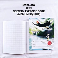 (1PKT) SWALLOW 120 F5 12'S 100P [ Medium Square ] Scenery Exercise Book | 练习簿中方格 X 1PKT