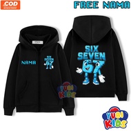 67 Steal A Brainrot Children's Zip-Up Jacket Free Name/67