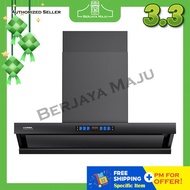 Livinox 2580m3/hr Compact Slanted Chimney Hood LCH-BARTEK DC-90BL (Smart Motion Sensor)