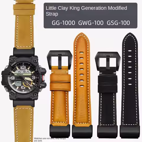 Vintage leather Replacement Watch Strap for Casio G-Shock Master G Mudmaster GG-1000 GWG-100 GSG-100