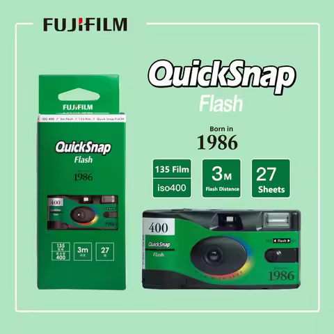 1-5 Pcs Fujifilm QuickSnap 1986 /SIMPLE ACE ISO 400 Degrees with Flash135 Disposable 27 Photo Exposu