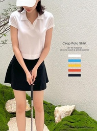 Kadaka T-0408 Crop Polo Shirt Wanita