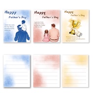 Father's Day Greeting Card Gift for Dad Handwritten Blessing Message Card Decorative Small Card Gift