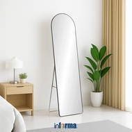 Informa Pro Aluminum Arch FloorCermin 40x1.2x150 cm - Black Standing Mirror LongCermin Standing Floo