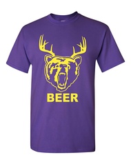 New Beer Deer Bear Sunny Mac Funny TV Adult T-Shirt Tee